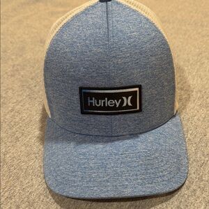 Hurley Heathered Blue and White Trucker Hat